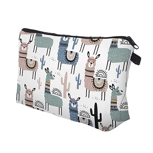 WRITWAA 1Stück Multifunktionale Kosmetiktasche für Damen Digitaldruck mit Blumenmuster Abwaschbar für Reisen Kosmetik und Toilettenartikel mit Robustem von WRITWAA