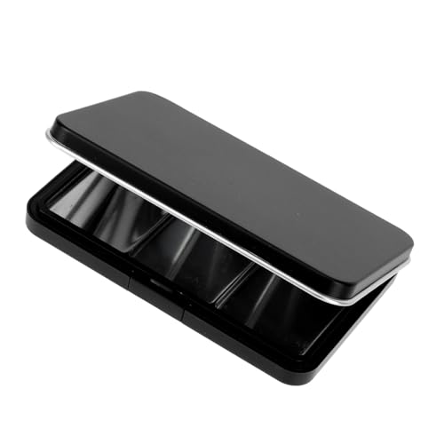 WRITWAA Lidschatten Etui Multi Gitter Rouge Aufbewahrungskoffer Befüllbarer Lidschattenbehälter Für Make up Zubehör Selbstgemacht Kosmetik Organizer Für Reise Und Zuhause Schwarz Mit von WRITWAA