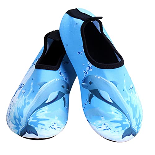 WRITWAA 1paar rutschfeste Schwimmschuhe Für Junge Mädchen Süße Delphin-Design Für Strand Surfen Pool Und Wassersport Atmungsaktiv Und Langlebig von WRITWAA