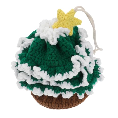 WRITWAA 1stück Handgefertigte Umhängetasche Aus Wolle Süßer Damen Cake Pouch Für Freizeit Tragbare Handtasche Handgestrickte Geldbörse Weihnachtsgeschenkidee von WRITWAA