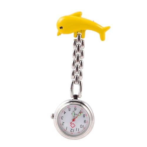 WRITWAA Taschenuhr Aus Zinklegierung Leuchtende Uhr Hängeuhr Für Modedekor Mit Delfin-Design von WRITWAA