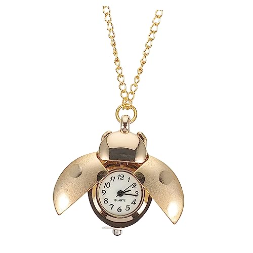 WRITWAA Käferförmige Taschenuhr Vintage Hängende Uhr Dekorative Taschenuhr Zeitmesser Bekleidungszubehör von WRITWAA