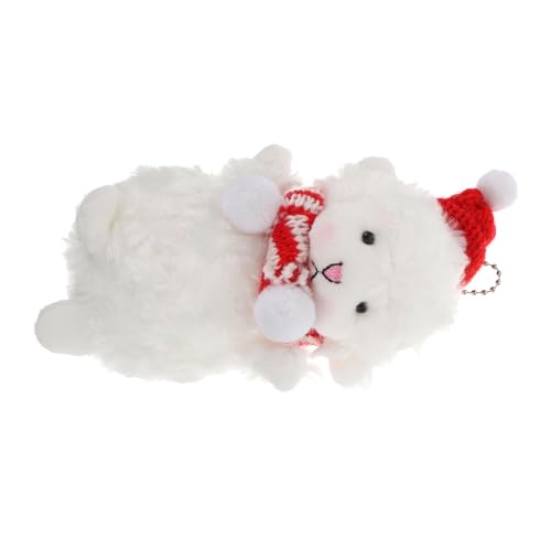 WRITWAA 1stk Weihnachtsschmuck Bürodekoration Weihnachtslamm-anhänger Weihnachtsdekoration Lamm-Telefon-anhänger Festival-hängedekoration Lamm Dekoration Entzückender Lamm-anhänger Plüsch von WRITWAA