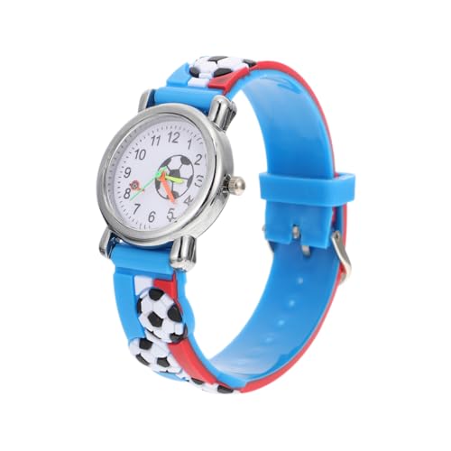 WRITWAA 1stück Junge Mädchen Fußballmuster Armbanduhr Einstellbare Quarz Uhr Für Jungen Und Mädchen Cartoon Design Komfortabel Für Täglichen Gebrauch Für Schule Und Freizeit von WRITWAA