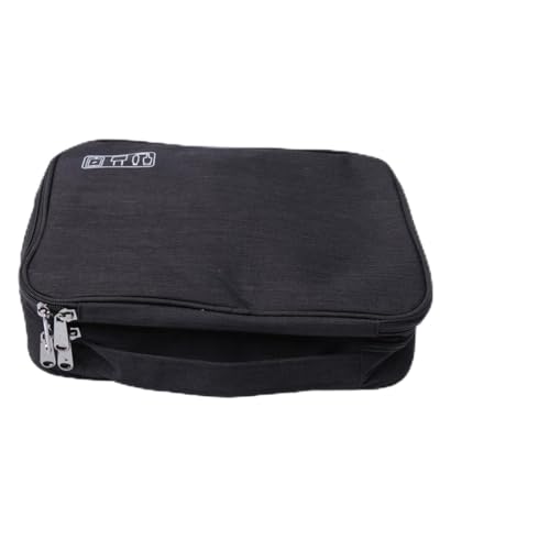 WRITWAA 1stück Reise Aufbewahrungstasche Polyester Für Datenkabel USB-Sticks Powerbanks Und Elektronik-zubehör Multifunktionale wasserdichte Organizer-Tasche Schwarz Für Und Unterwegs von WRITWAA