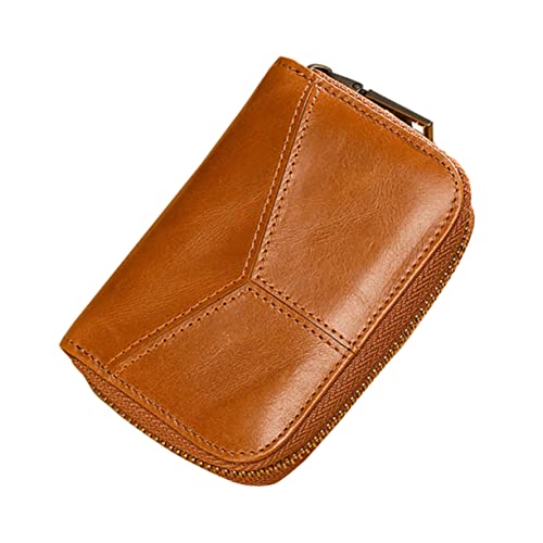 WRITWAA 1stück Unisex Leder Kartenetui Mit Reißverschluss Multifunktionale Geldbörse Für Damen Und Herren Für Karten Und Münzen Kompakt Und Praktisch Für Alltag Und Besondere von WRITWAA