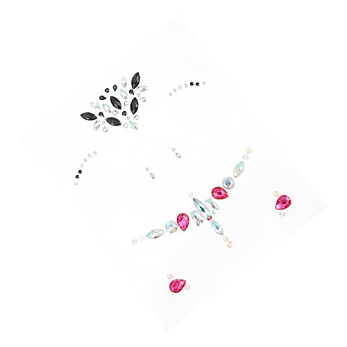 WRITWAA 2 Blätter Halloween Gesichtsjuwelen Sticker Selbstklebende Strasssteine Rave Aufkleber für Karneval Festival Kostümparty Glamour Make Up Zubehör von WRITWAA