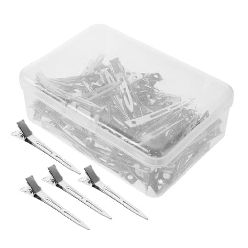 WRITWAA 2 Boxen Friseur -Partitionsclip Kleiner Entenbill -Clip Haarspangen zum Schneiden Frauen kleiner Entenbill Clip Klauenklammern aus rostfreiem Stahl Rostfreier Stahl Silber von WRITWAA