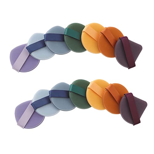 WRITWAA 2 Boxen Makeup Puderquaste Vielseitige Schwämmchen für Flüssigmakeup Concealer und Isolationscreme Waschbar Tragbar zur Haut für Profis von WRITWAA