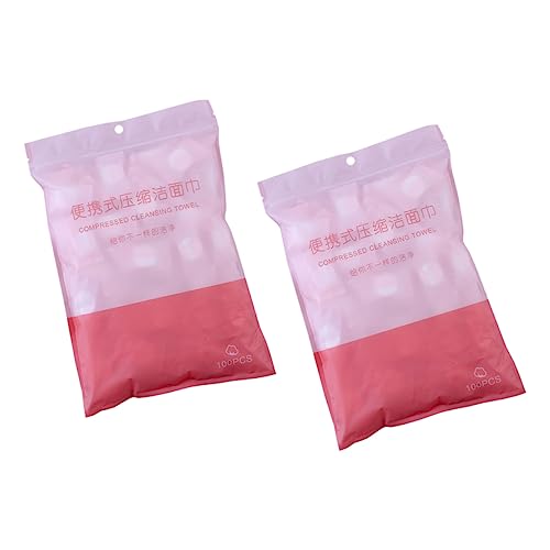WRITWAA 2 Komprimiertes Handtuch reisen Komprimierte Handtücher Tabletten tragbares handtuch travel handtuch wasserabsorbierendes Handtuch Gesichtsreinigungstuch Spunlace-Vlies von WRITWAA