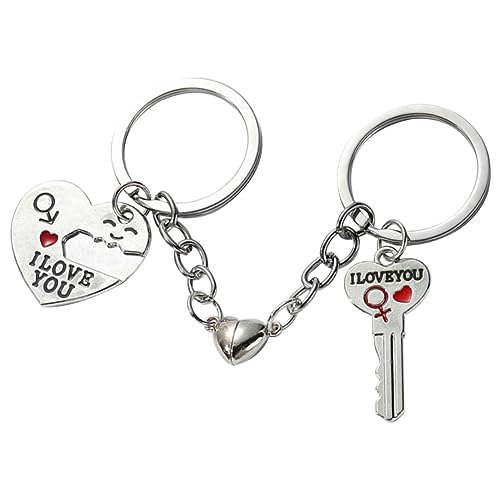 WRITWAA 2 Paar Herz-Puzzle-schlüsselanhänger Für Paare Passende Schlüsselanhänger Für Freund Und Freundin Personalisierte Paare von WRITWAA