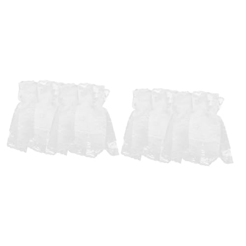 WRITWAA 2 Paar Spitzenärmel elegant the grat Abschlussball beishandschuh fack the prom Hochzeitsdekoration fingerlose Handgelenkmanschetten Frauen Spitzenmanschette gefälschte Ärmel Weiß von WRITWAA