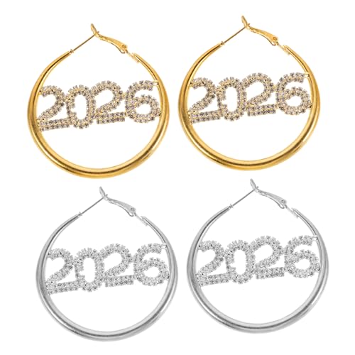 WRITWAA 2paare Creolen Für Damen Mit Strasssteinen Funkelnde Ohrringe Für Frauen Baumelnde Partyohrringe Für Frauen Elegante Creolen Für Strass-creolen Für von WRITWAA