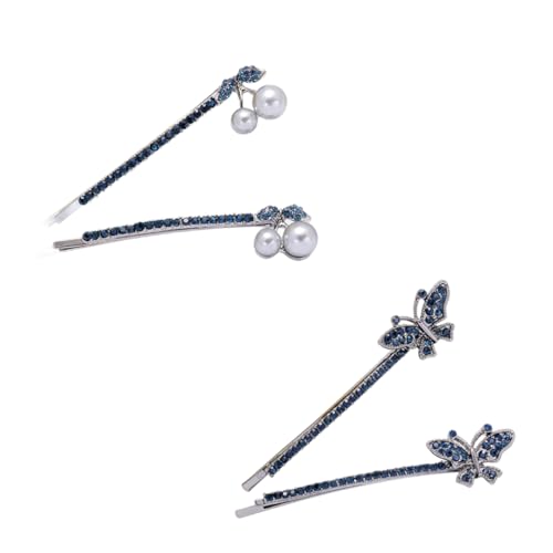 WRITWAA 2paare Haarspange Für Damen Mit Schmetterlings-design Strass-verziert Haarschmuck Für Täglichen Gebrauch Und Partys von WRITWAA