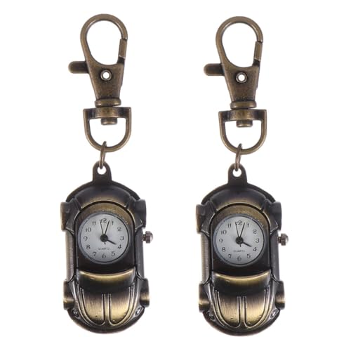 WRITWAA 2 Stücke Stilvolle Autoform Hohle Taschenuhr Männer Frauen Vintage Mechanische Taschenuhr Für Abschlussgeschenk von WRITWAA