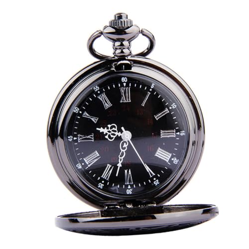 WRITWAA 2stücke Retro Klassische Taschenuhr Mit Dual-Display Und Römischen Ziffern Elegante Steampunk Taschenuhr Mit Dünner Kette Perfektes Accessoire Für Stil Und Funktionalität von WRITWAA