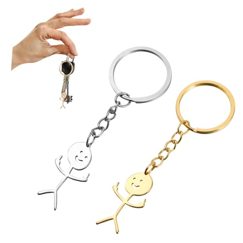 WRITWAA 2stücke Lustige Doodle Schlüsselanhänger Kreative Schlüsselketten Aus Edelstahl Und Einzigartige Taschenanhänger Für Frauen Und Männer Für Schlüssel Oder Rucksäcke WRITWAA 2stücke Lustige Doodle Schlüsselanhänger Kreative Schlüsselketten Aus Edelstahl Und Einzigartige Taschenanhänger Für Frauen Und Männer Für Schlüssel Oder Rucksäcke von WRITWAA