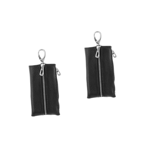 WRITWAA 2stücke Multifunktionale Auto Schlüsselhalter Geldbörse Mit Reißverschluss Für Münzen Damen Und Herren Strapazierfähiges Pu Stilvolles Design Für Autoschlüssel Und Kleine von WRITWAA