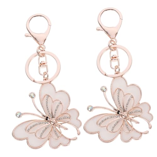 WRITWAA Schmetterlinge Schlüsselanhänger Set 2 Stück Mädchen Tasche Schmetterling Schlüsselanhänger Freundschaft Für von WRITWAA