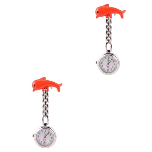 WRITWAA 2 STK Taschenuhr Hängende Reversuhr Uhren Für Krankenschwestern Krankenschwester-Clip-Uhr Krankenschwester Uhrenanhänger Ansteckuhr Betrachten Digitale Herrenuhren Zinklegierung von WRITWAA