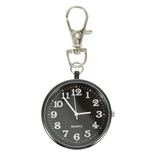 WRITWAA 2 STK Taschenuhr Männliche Krankenschwesteruhr Veränderbar Schlüsselanhänger Uhr Ansteckuhr Für Die Krankenpflege Kettenanhänger Für Männer Abzeichen-Clip-Uhr Uhren Legierung Black von WRITWAA