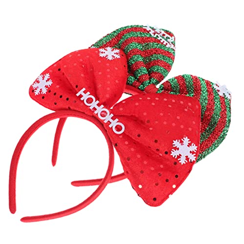 WRITWAA 2 STÜCK Teiliges Xmas Haarreif mit Großen Schleifen Farbenfrohe Langlebige Weihnachts Party Haarschmuck für Damen Weihnachtliche Schleifen Stirnbänder aus Hochwertigem Festlich von WRITWAA