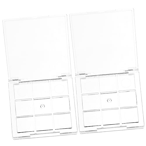 WRITWAA 2 Sätze Lidschatten-Box Schmink Aufbewahrungsboxen Kosmetikaufbewahrungsboxen Mini-Spender Klarer Make-up-Organizer Kosmetik-unterbehälter Leere Lidschattenpalette 2 Stück * 2 WRITWAA 2 Sätze Lidschatten-Box Schmink Aufbewahrungsboxen Kosmetikaufbewahrungsboxen Mini-Spender Klarer Make-up-Organizer Kosmetik-unterbehälter Leere Lidschattenpalette 2 Stück * 2 von WRITWAA