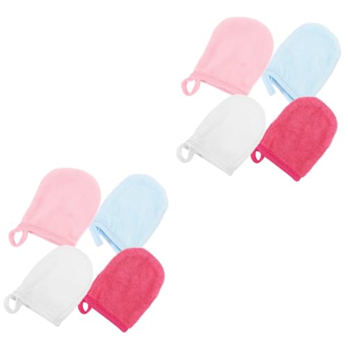 WRITWAA 2 Sätze Waschhandschuhe Wiederverwendbar Make Up Entferner Handschuh Ölige Reinigungstücher Für Das Gesicht Handschuhe Zum Waschen Des Gesichts 4 Stücke * 2 von WRITWAA