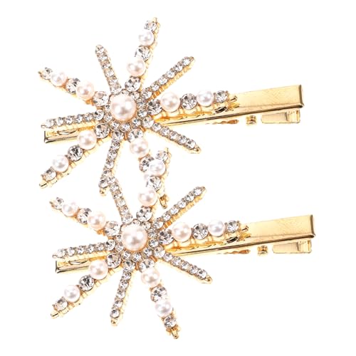 WRITWAA 2stücke Schneeflocken Haarspangen Mit Perlen Und Strass Für Damen Mädchen Partys Feiern Alltag Robust Leicht von WRITWAA