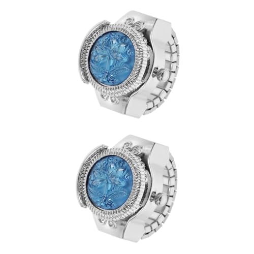 WRITWAA 2 STK Ringuhr Ringe für Jugendliche Mädchen Digitale Taschenuhr Quarz-Fingeruhr scchöne bescherung schöe bescherung Digitaluhr Herrenuhren Schmuck Uhr Uhren Zinklegierung von WRITWAA