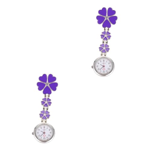 WRITWAA 2 STK Schwesterntisch Ansteckuhr für Krankenschwestern Taschenuhr für Damen Uhren giteer Safe Herzform Digitaluhr Frauen Krankenschwester Uhr Krankenschwestern hängen Uhr von WRITWAA