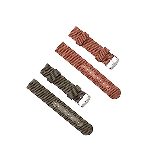 WRITWAA Ersatz-uhrenarmband 2 Stück 22 Mm Nylon-armband Atmungsaktives Armband Für Smartwatch Uhrenzubehör Grün/ von WRITWAA