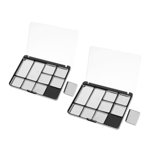 WRITWAA 2stücke Leere Magnetische Lidschattenpalette Farben Diy Make-up Organizer Für Lidschatten Leicht Und Tragbar Mit Deckel Für Reisen Und Aufbewahrung von WRITWAA