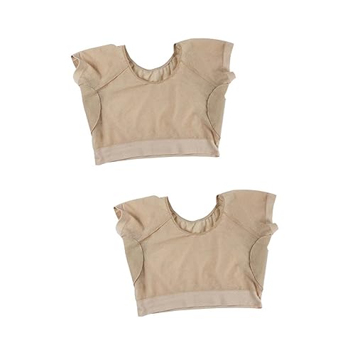 WRITWAA 2 Stück Achselschweißpads Achselschweißpads Achselschweißpad Weste Damen Sommeroberteile Frau Unterarmschweißschutz Frauen Achselschweißweste Achseln Für Polyester Polyester von WRITWAA