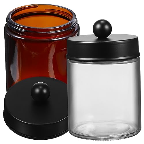 WRITWAA 2 Stück Aufbewahrungsbox aus kosmetischer Baumwolle Organizer für Wattepads Einmachgläser mit Deckel Halter Krüge mit Deckel Tupfer Behälter für Wattepads Pad-Organizer Glas WRITWAA 2 Stück Aufbewahrungsbox aus kosmetischer Baumwolle Organizer für Wattepads Einmachgläser mit Deckel Halter Krüge mit Deckel Tupfer Behälter für Wattepads Pad-Organizer Glas von WRITWAA