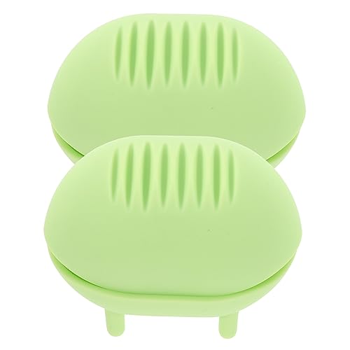 WRITWAA 2 Stück Aufbewahrungsbox für Schönheitseier Puff Kissen Stiftung Container reisen wiederverwendbarer Make-up-Schwammbehälter Foundation-Schwammhalter schwamm fall Kieselgel Grün von WRITWAA