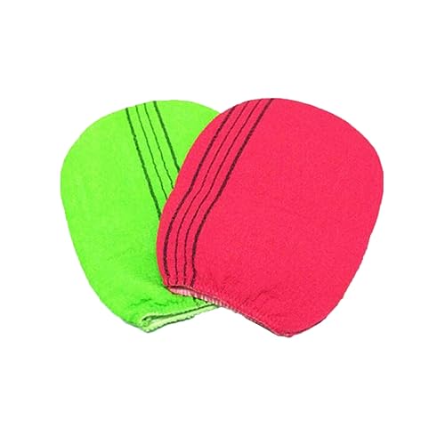 WRITWAA 2 Stück Badehandschuhe Bad -Peeling Badezubehör sanfter Peeling-Handschuh Duschhandschuh Peeling-Handtuch Peeling-Handschuhe reiben handschuhe Duschschuh Zufällige Farbe von WRITWAA