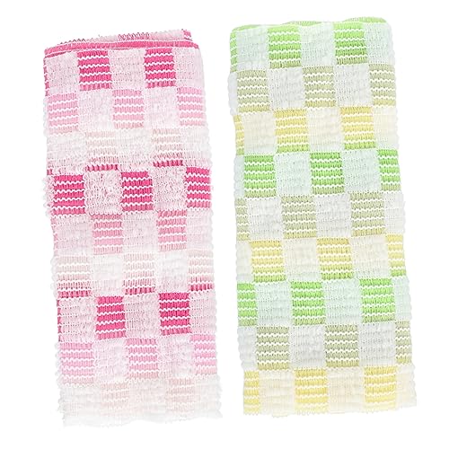WRITWAA 2 Stück Badetuch Badeball Badetücher Duschpeelingtuch Badepeelingtuch Duschschrubber Körperwaschlappen Peelingtuch Körperpolierer Rückenreibetuch Polyester von WRITWAA