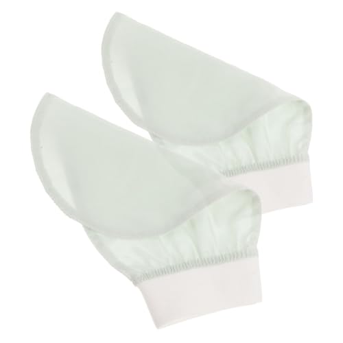 WRITWAA 2 Stück Badetuch Peeling STB Hautschrubber Seidige Badetücher Sanfter Peelinghandschuh reinigungshandschuhe Peeling-Handschuh Badehandschuhe für Duschpeeling Rayon Green von WRITWAA