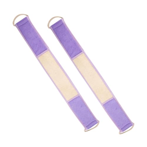 WRITWAA 2 Stück Badetuch Schrubbhandschuhe Körper-scheuertuch Mit Verlängerter Länge Hintere Unterlegscheiben Mit Verlängerter Länge Peeling-handtuch Zum Duschen Nylon-seil Violet von WRITWAA