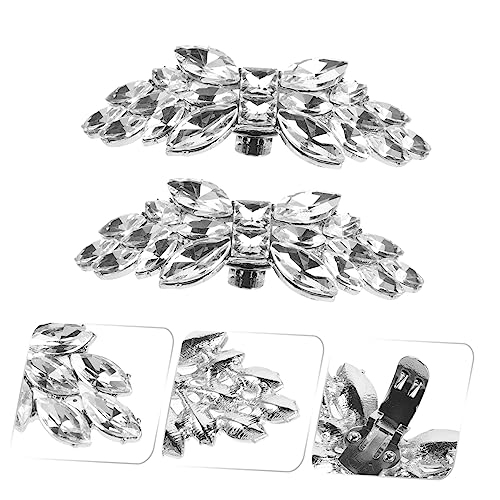 WRITWAA 2 Stück Brautschuhclips Teilig Verziert Abnehmbare Schuhschnallen Pumps Dekoration Hochzeitsschmuck Zubehör für Damen von WRITWAA