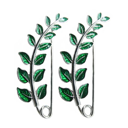 WRITWAA 2 Stück Damen Broschen Grün All match Schal Kleid anstecknadeln mit Tropf effekt Leicht und Elegant für Party Festival und Geschenk von WRITWAA
