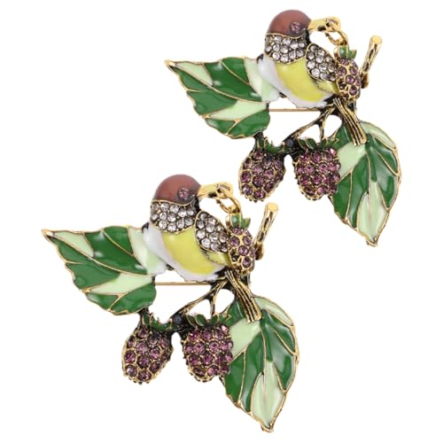 WRITWAA 2 Stück Einzigartige Vogel Anstecknadeln im Vintage Stil Legierung für Anzüge oder Freizeitbekleidung Widerstandsfähig und von WRITWAA