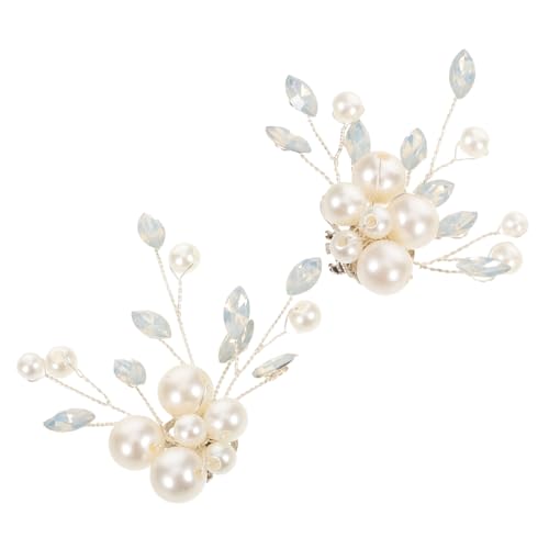 WRITWAA 2 Stück Elegante Abnehmbare Schuhclips mit Perlen und Strass Blumige Hochzeitsschmuck deko für Pumps Brautschuhe und Festliche High Heels Silberfarbene Schuhverzierung von WRITWAA