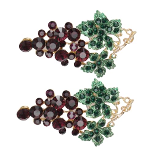 WRITWAA 2 Stück Elegante Strass Trauben Broschen aus Langlebiger Modische Anstecknadeln für Damen Vielseitiger Schmuck zur Kleider Manteldekoration Stilvoll und Luxuriös von WRITWAA