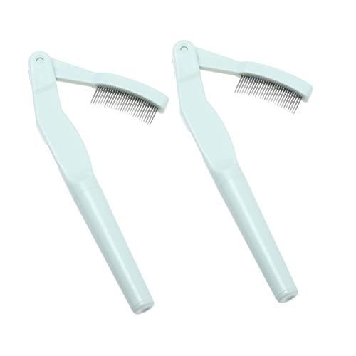 WRITWAA 2 Stück Eyelash Comb Pack Wimpernkamm mit Langem Griff für Präzises Wimpernstyling und Mascara Entfernung für Make Up Anwendungen Zufällige Farbe von WRITWAA