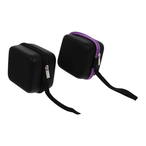 WRITWAA 2 Stück Fächer Aufbewahrungstasche für Ätherische Öle Robuste PU Organizer mit Schnur für Reisen und Sichere Lagerung von Aromatherapie Ölen von WRITWAA