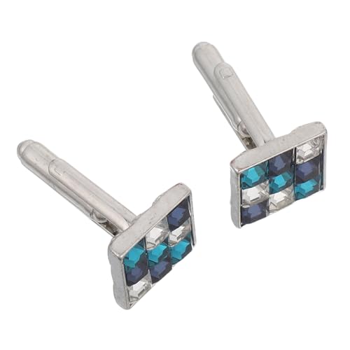 WRITWAA 2 Stück Farbige -zirkon Manschettenknöpfe Smokinghemd-nieten Für Herren Manschettenknöpfe Für Hochzeitsanzüge Manschettshemd Hemdmanschettenschmuck Anzugknöpfe Legierung von WRITWAA