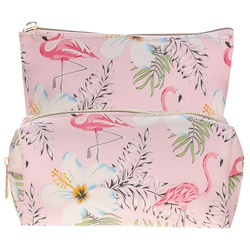WRITWAA Kosmetiktasche 2 Stück Große Kapazität Reißverschluss Reise Organizer Multifunktionale Kosmetiktasche für Damen von WRITWAA