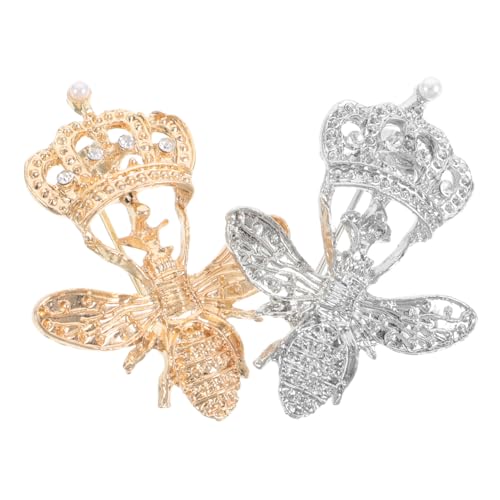 WRITWAA 2 Stück Funkelnde Broschen mit Strass für Frauen Hochwertige Zinklegierung Vielseitige Modeaccessoires für Kleidung und Taschen von WRITWAA